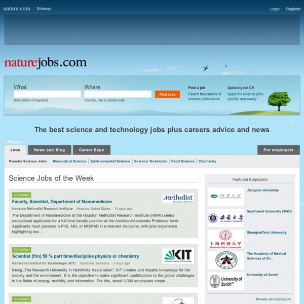Scientific vacancies: Search results : Naturejobs