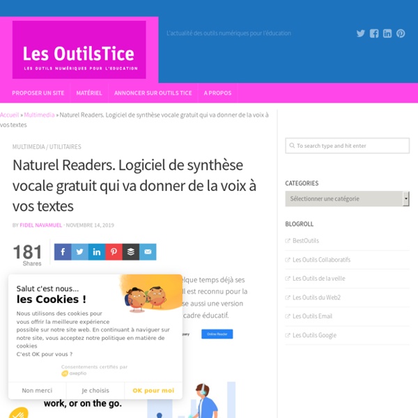 Naturel Readers. Logiciel de synthèse vocale gratuit qui va donner de la voix à vos textes