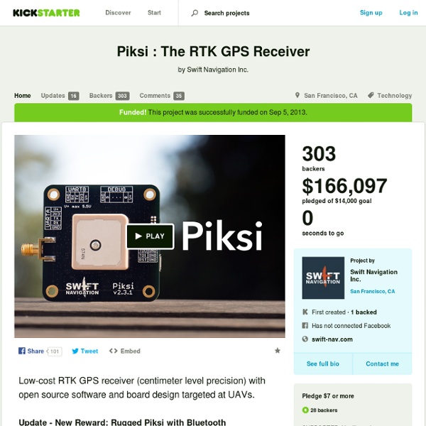 Piksi : The RTK GPS Receiver by Swift Navigation Inc.