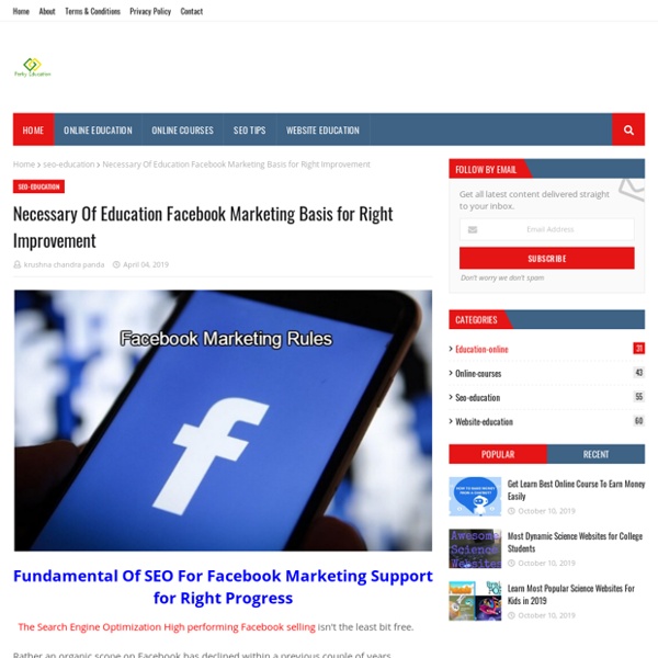 Necessary Of Education Facebook Marketing Basis for Right Improvement