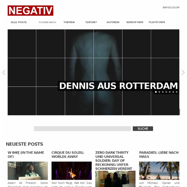 NEGATIV - Magazin für Film und Medienkultur