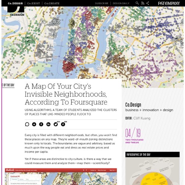 A Map Of Your City’s Invisible Neighborhoods, According To Foursquare