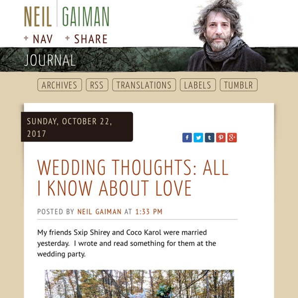 Neil Gaiman's Journal