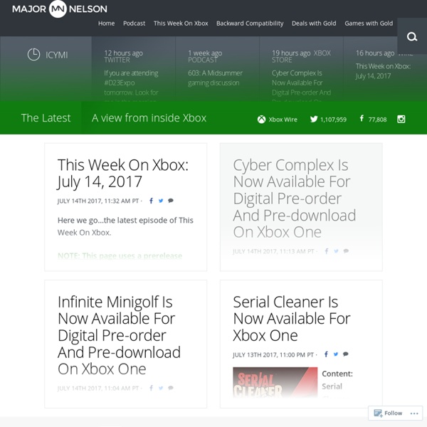 Blog - Xbox Live's Major Nelson