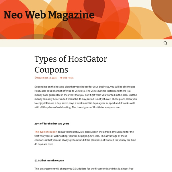 Neoweb Mag - Actualités, tutoriels, conseils pour les webdesigners, web developpeurs, web marketer, ...