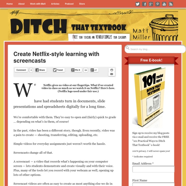 Create Netflix-style learning with screencasts | Pearltrees