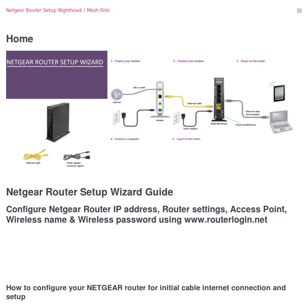 Home - Netgear Router Setup Nighthawk