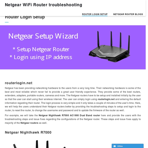 Netgear WiFi Router troubleshooting