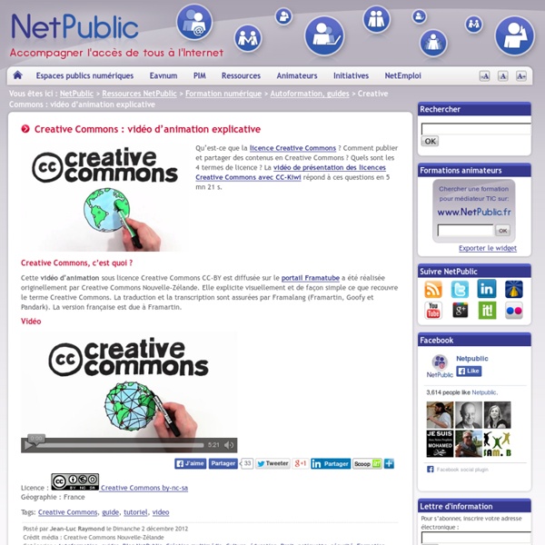 Creative Commons : vidéo d’animation explicative