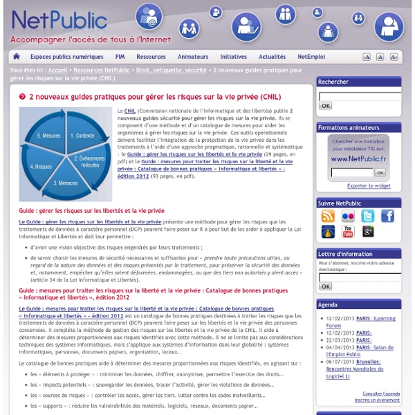 2 nouveaux guides pratiques pour gérer les risques sur la vie privée (CNIL)