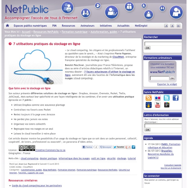 7 utilisations pratiques du stockage en ligne