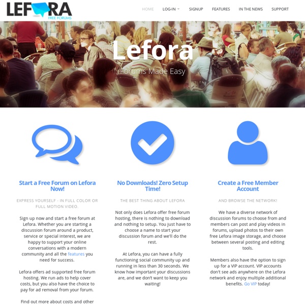 Lefora: Free Forum Hosting