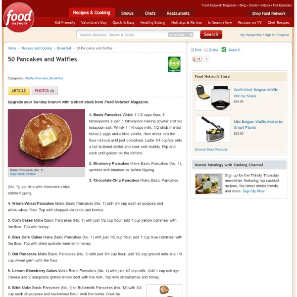 50 Pancakes and Waffles (1 - 10) : Recipes and Cooking