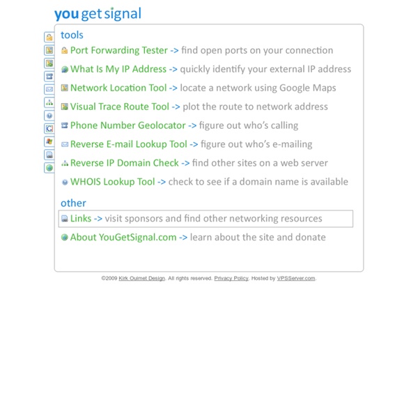 Network Tools by YouGetSignal.com