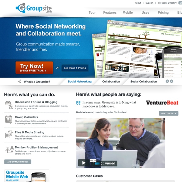 Groupsite.com - Where Social Networking and Collaboration Meet