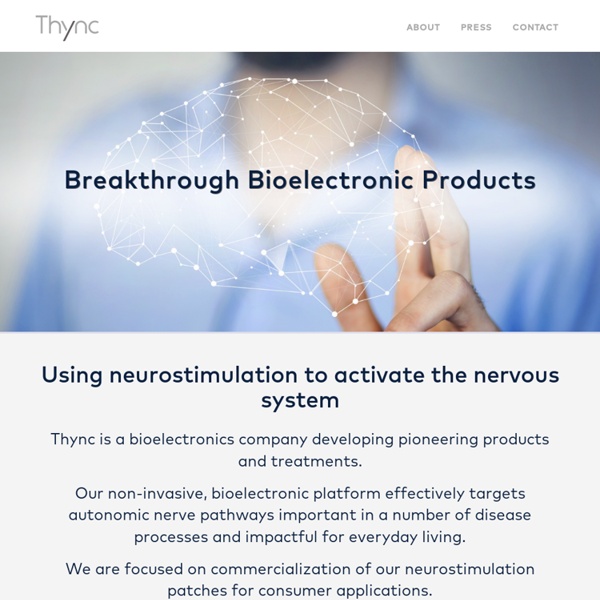 Thync Global Inc. Bioelectronic Devices, Neuromodulation, Bioelectronics