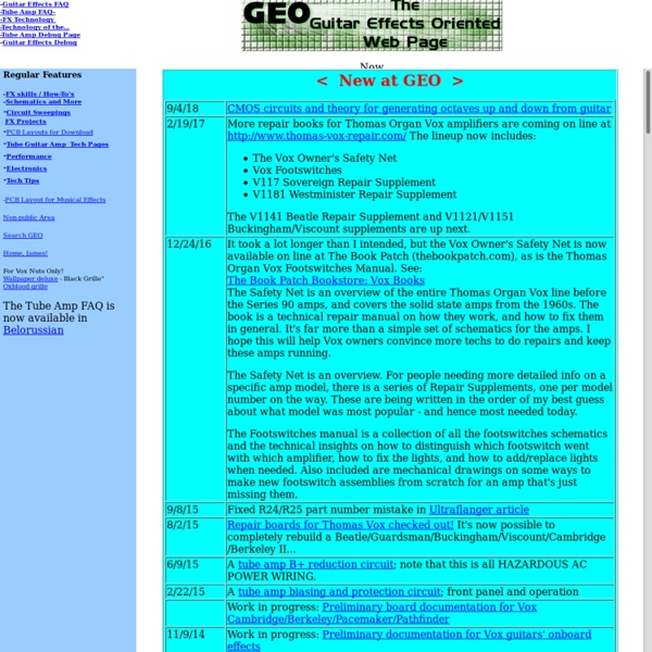 Page 1 GEO - upper link to effects info