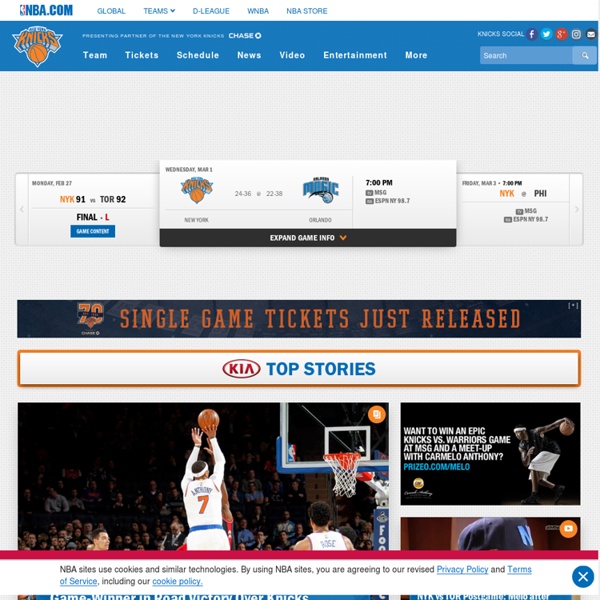 THE OFFICIAL SITE OF THE NEW YORK KNICKS