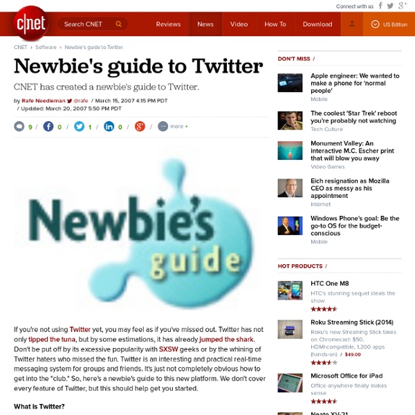 Newbie&#039;s guide to Twitter