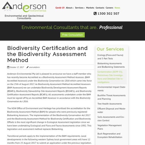 News – Anderson Environmental