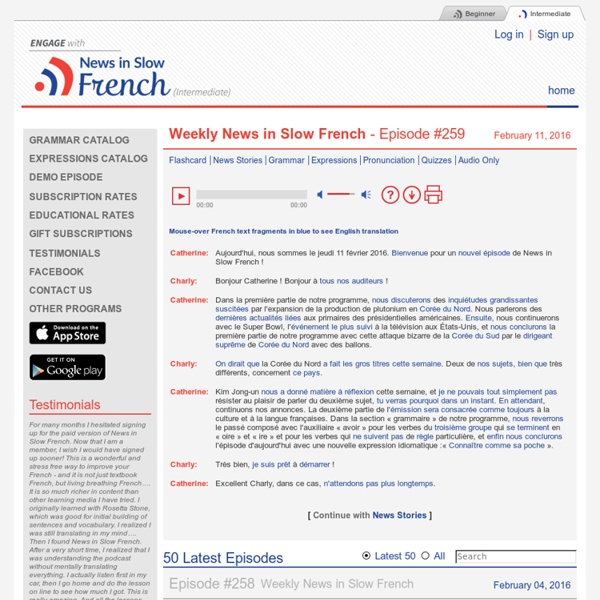 News In Slow French Learning French Online | Review Ebooks