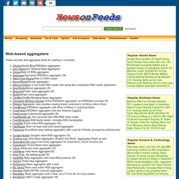 List of News Aggregators -