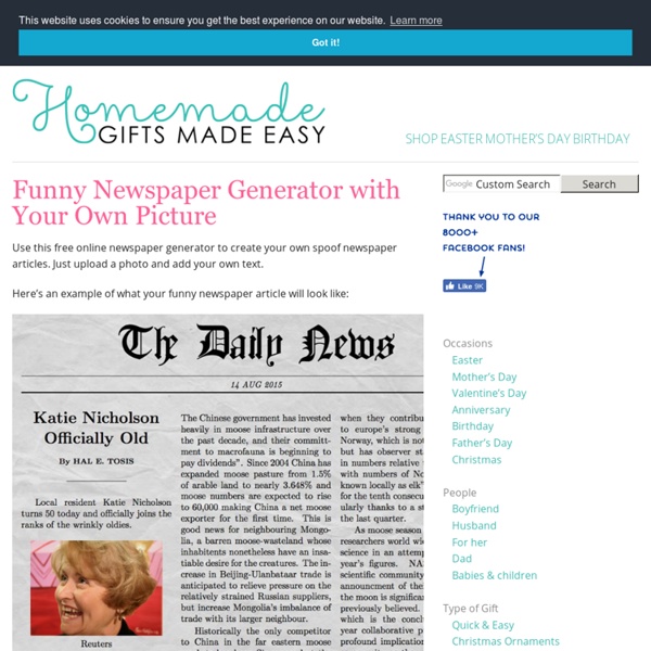 Funny Newspaper Generator with Your Own Picture