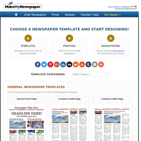 Free Newspaper Templates - Print and Digital