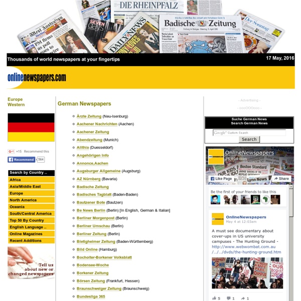 German Newspapers : Deutsche Zeitungen : Newspapers from Germany : German News