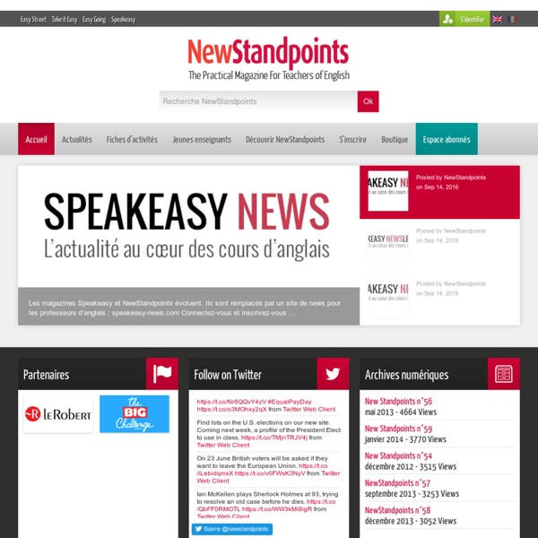 NewStandpoints - Le magazine pratique pour les enseignants d'anglais