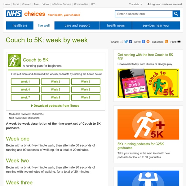 The Couch to 5K plan