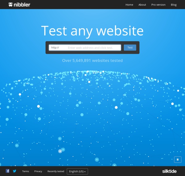 Nibbler Test any website Pearltrees