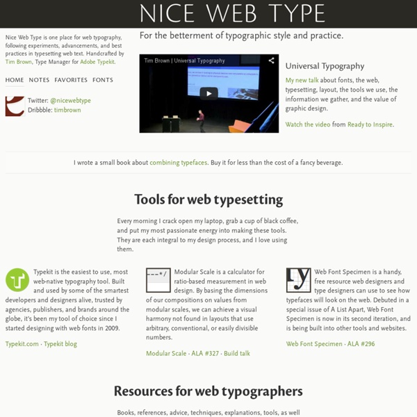 Nice Web Type