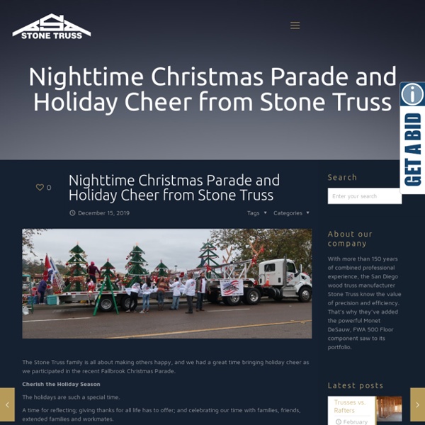 Nighttime Christmas Parade and Holiday Cheer from Stone Truss