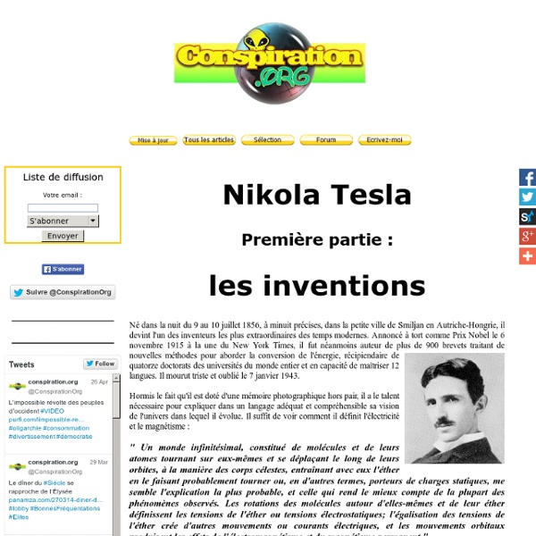 Nikola Tesla, les inventions
