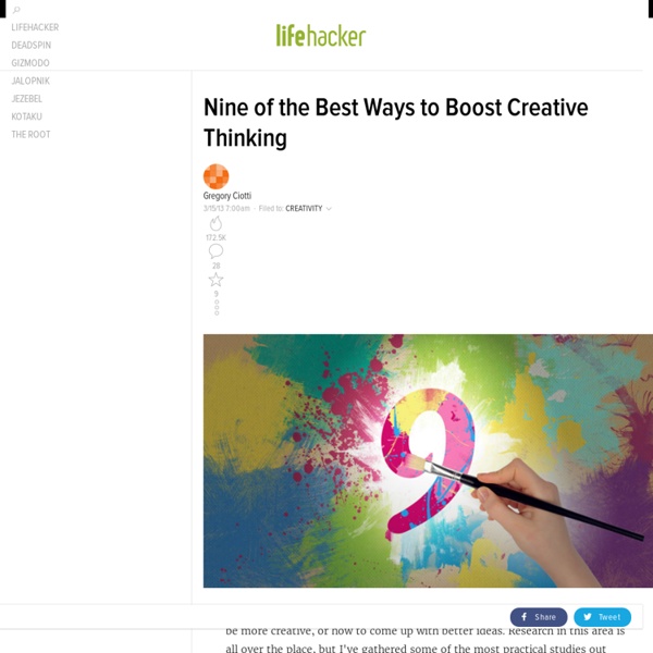 Nine of the Best Ways to Boost Creative Thinking