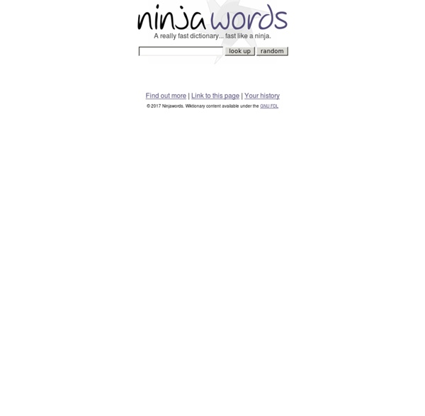 Ninjawords - a really fast dictionary