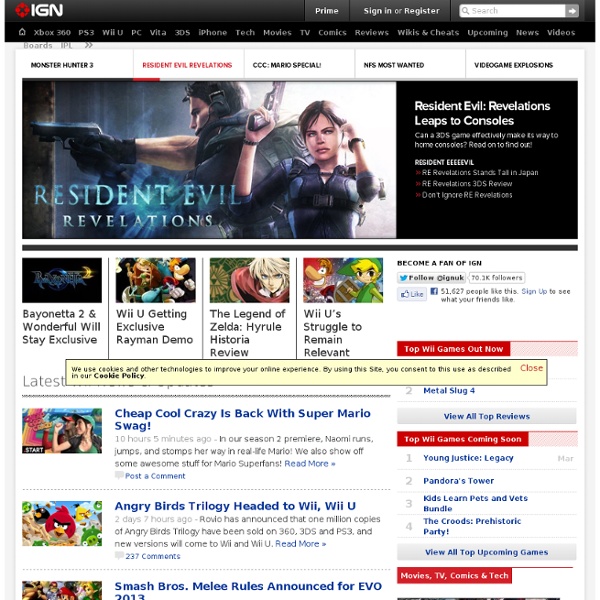 Nintendo Wii Games, Cheats, Walkthroughs, News, Reviews, Previews, Game Trailers & Videos at IGN