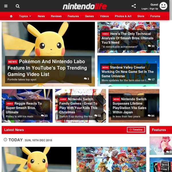 Nintendo Life - Wii U, 3DS, Wii, DS, 3DSWare, WiiWare, DSiWare Reviews, News, Trailers, Screenshots, Forums, Competitions and more..