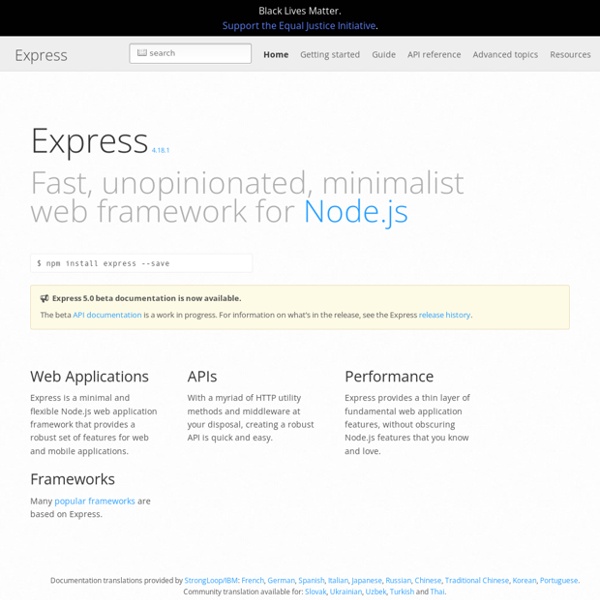 Express - Node.js web application framework