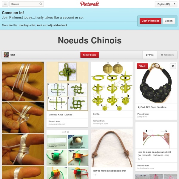 Noeuds Chinois sur Pinterest