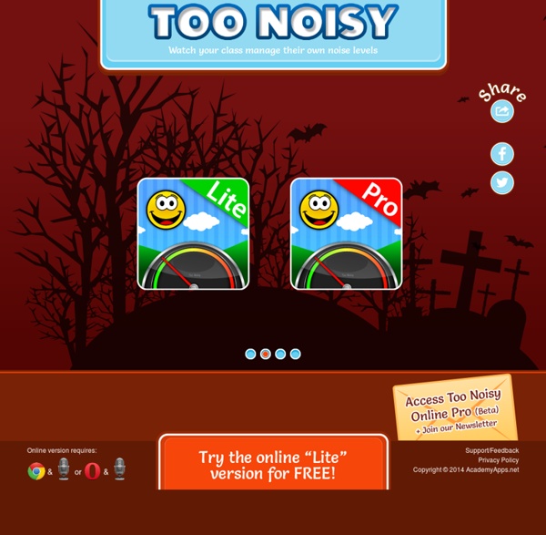 Too Noisy Online - Classroom noise level meter