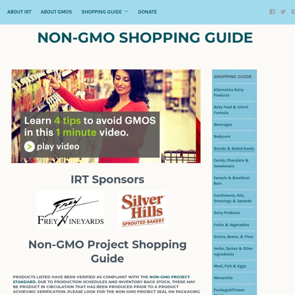 Non-GMO Shopping Guide