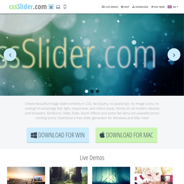 Non jQuery Slider, pure CSS image slider