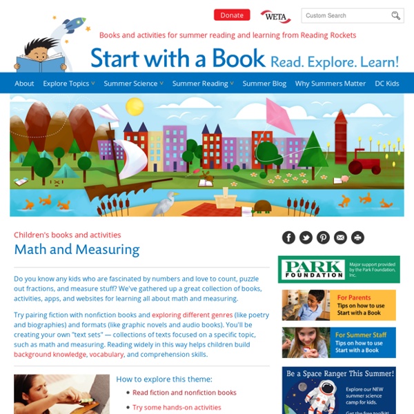 Math, Numbers and Measuring: Fiction & nonfiction children's books and activities