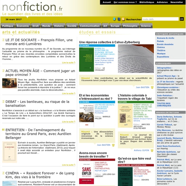 NONFICTION - le portail des livres et des idées
