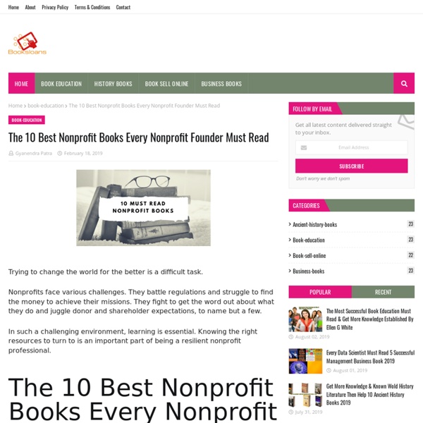 The 10 Best Nonprofit Books Every Nonprofit Founder Must Read