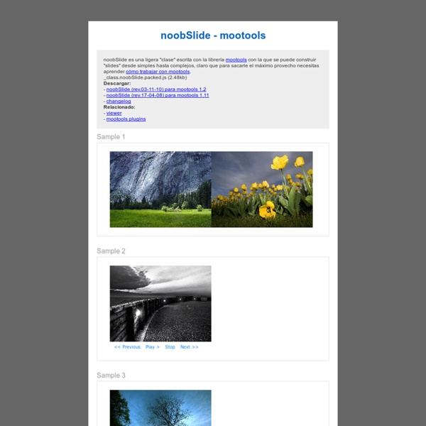 NoobSlide - mootools