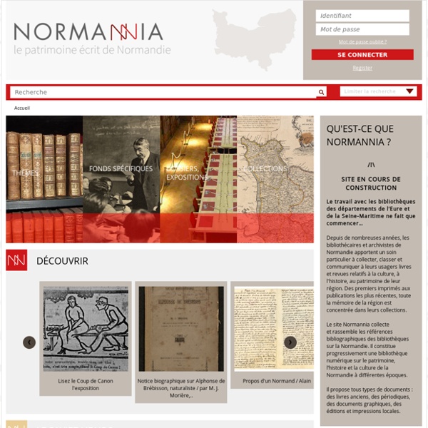 Normannia : la bibliothèque numérique normande
