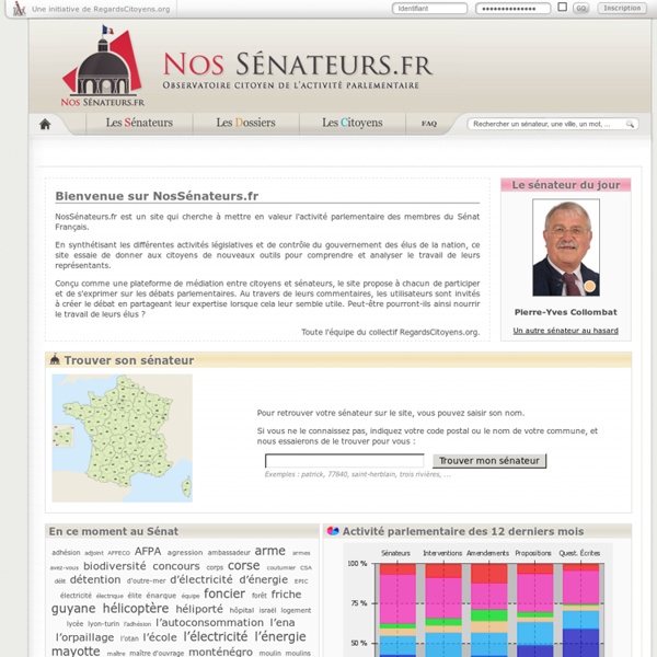 NosSénateurs.fr : Observatoire citoyen de l'activité sénatoriale